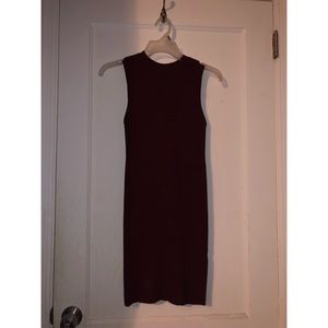 Maroon sweater dress